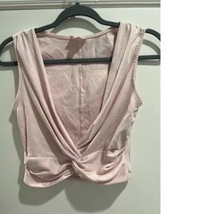 Open Edit Knotted Sleeveless Stretch Cropped Tank‎ Top size XS